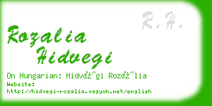 rozalia hidvegi business card